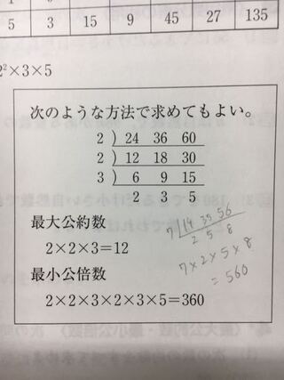 14 35 56の最小公倍数を求めなさい の問題で 写 Yahoo 知恵袋