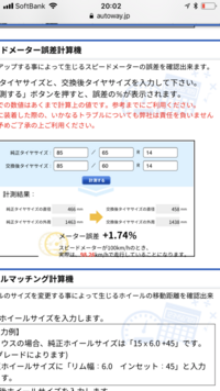 インチアップ後のメーター誤差についてセレナ純正195 65ｒ15を履 Yahoo 知恵袋