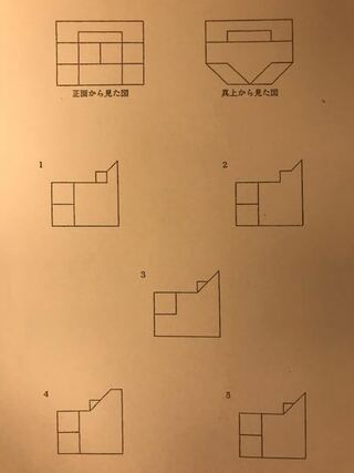 ある立体について正面から見た図及び真上から見た図を示したもので Yahoo 知恵袋