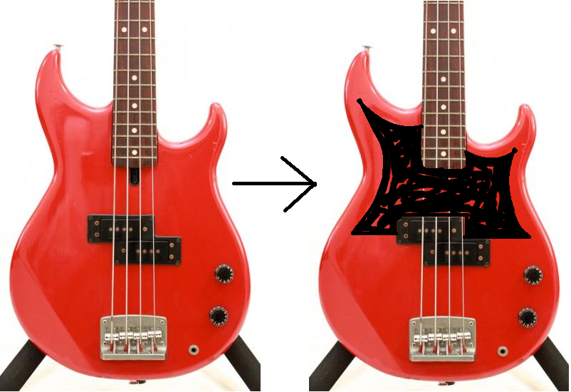 ベースのピックガード自作作製について教えてください ヤマハ Yahoo 知恵袋