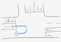 図のような交差点で青矢印のような転回は出来ますか この図以外に Yahoo 知恵袋