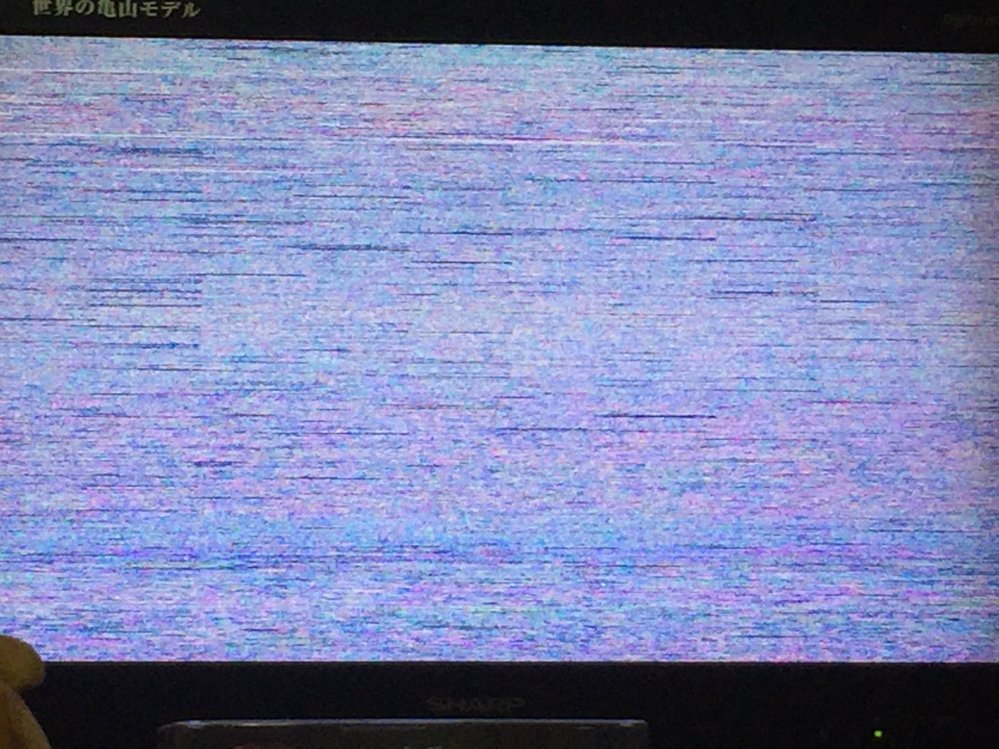 部屋のテレビ画面がずっと砂嵐？ブロックノイズ？ - のような状態で