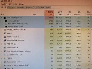 Aviutlのエンコード時ですが Cpu使用率が100 になる Yahoo 知恵袋