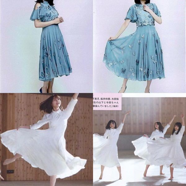乃木坂46のシンクロニシティ衣装の様に 180度広がるワンピースを探して - Yahoo 知恵袋
