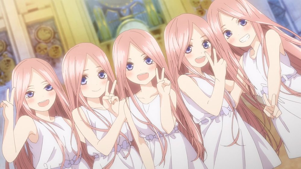 五等分の花嫁この写真で五人の見分けがつく人はいますか 流 Yahoo 知恵袋