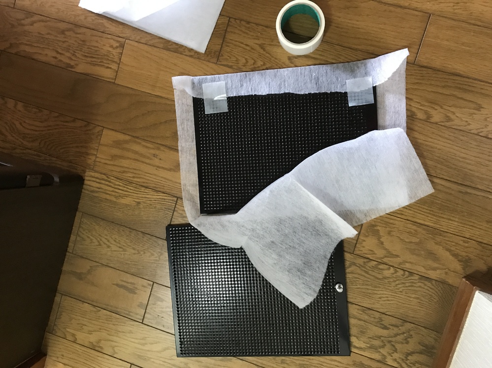 レンジフードのフィルター取り付け。もう、頭がいたいです 