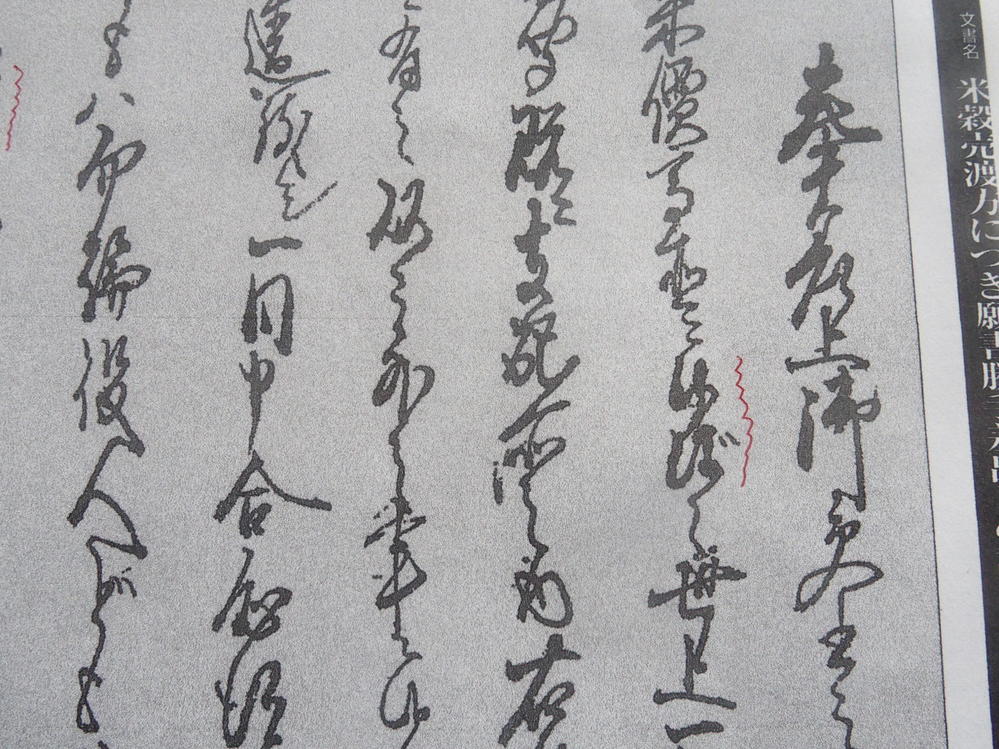 古文書の解読お願いします。波線の文字が読めません。前後は「此節