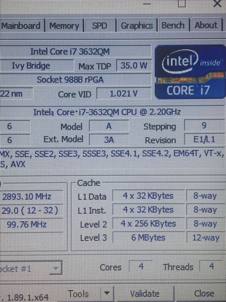 インテル　Intel core i7 3632QM 動作確認済み Intel Core i7-3632QM 動作確認済み｜Yahoo!フリマ（旧PayPay