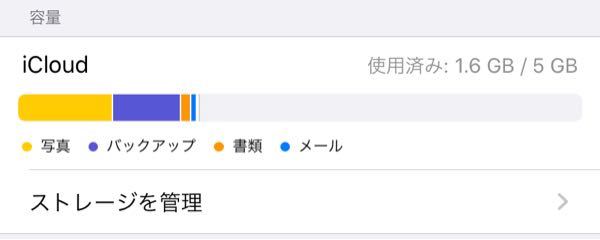 Icloudストレージがいっぱいと言われたので見たら全然いっぱいじゃあり Yahoo 知恵袋