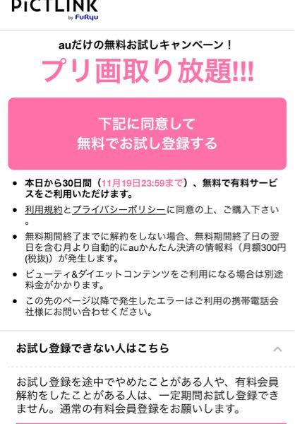 ピクトリンクの30日間無料キャンペーンみたいなやつは 30日間 Yahoo 知恵袋