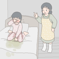 おねしょしてお母さんに叱られて泣いている女の子のイラストを見つけたの Yahoo 知恵袋