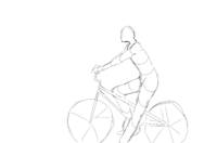 絵のアドバイスお願いします 自転車に乗っている人を描きた Yahoo 知恵袋