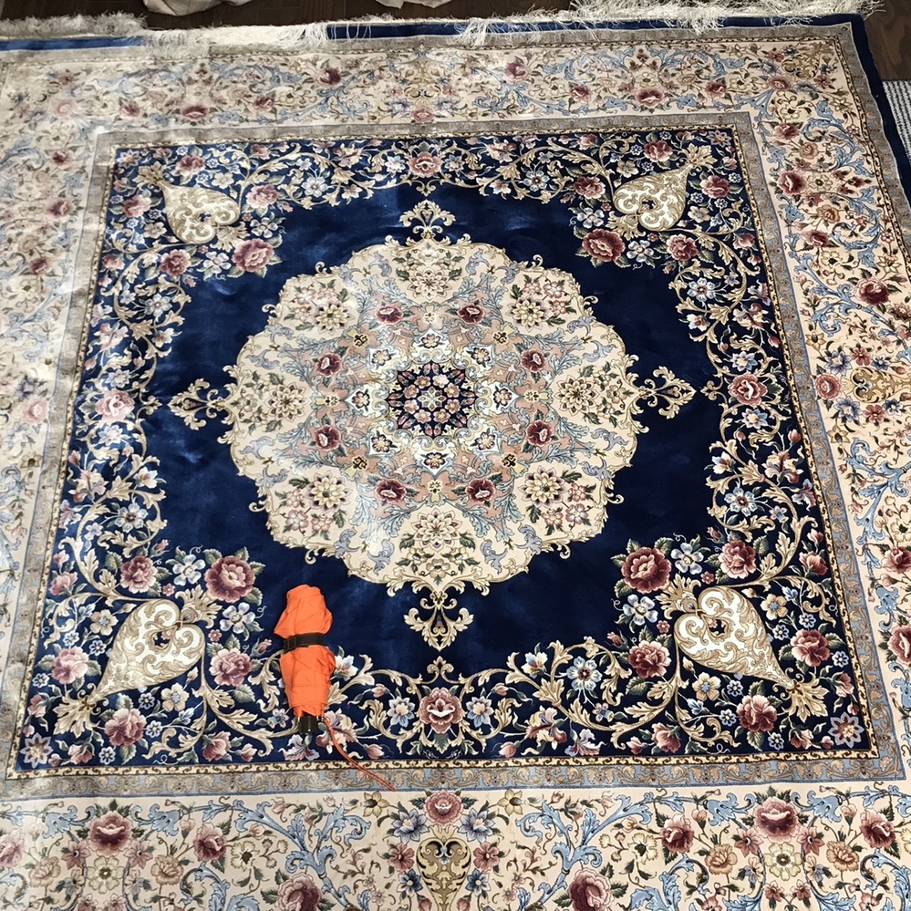 定価数十万円!! 150×100 ペルシャ絨毯 インド産 1990年代 時代物 アンティク・ペルシャ絨毯ムード産1900年代／384×299cm（FX