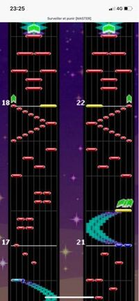 チュウニズムの 登れすすめ高い塔 のこの画像の中心のスライドがめちゃくちゃ Yahoo 知恵袋