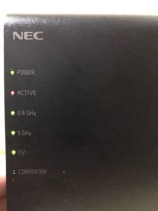 Wi Fiが急に繋がらなくなりました アクティブのランプが赤の点滅をして Yahoo 知恵袋