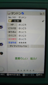 色違いタンドンを数日かけてやっと孵化させたのにすばやさ個体値がまあまあで Yahoo 知恵袋