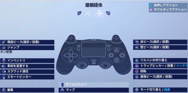 Ps4版フォートナイトについてです 僕は最近ps4に移行して屋根のボタン Yahoo 知恵袋