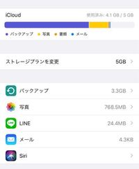 バックアップの容量が異常に大きくて もうバックアップできない状態になって Yahoo 知恵袋