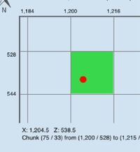 スライムチャンクを調べました X軸で 10 1216 Yahoo 知恵袋