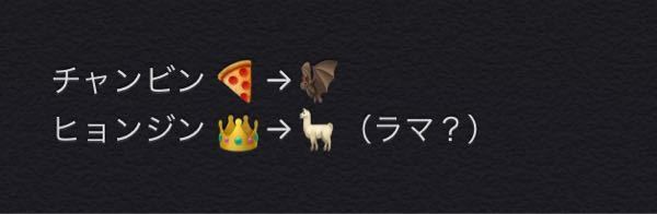 Straykidsチャンビン ヒョンジンの絵文字はピザと王冠で Yahoo 知恵袋