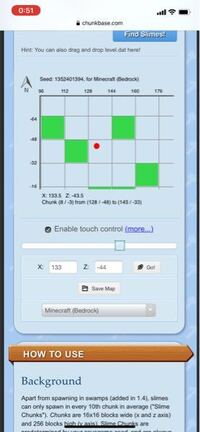スマホ版マイクラでスライムチャンクを探したいと思い スライムファイン Yahoo 知恵袋