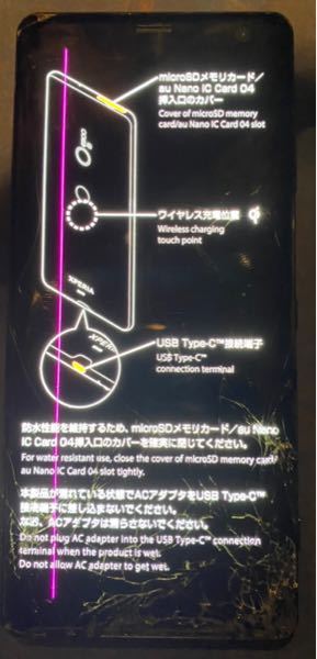 突然紫の線が入ってしまいました。 - たまに緑の線も出てきます。これ 
