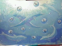 中学生２ですポスターカラーの絵の具でイルカを描きましたちょっとバランスが Yahoo 知恵袋
