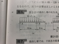 土木基礎力学の張出し梁の反力を求める問題です 写真にある問題の Yahoo 知恵袋