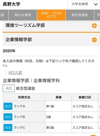 高校3年の受験生です 大学の情報を調べていて 英検の欄を見たの Yahoo 知恵袋