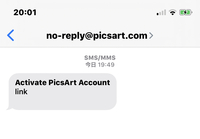 Picsartというアプリでアカウントを作成したら 画像のメー Yahoo 知恵袋