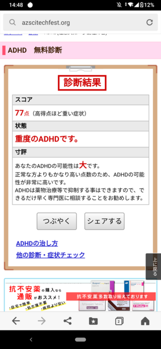 テスト Adhd 女性 診断