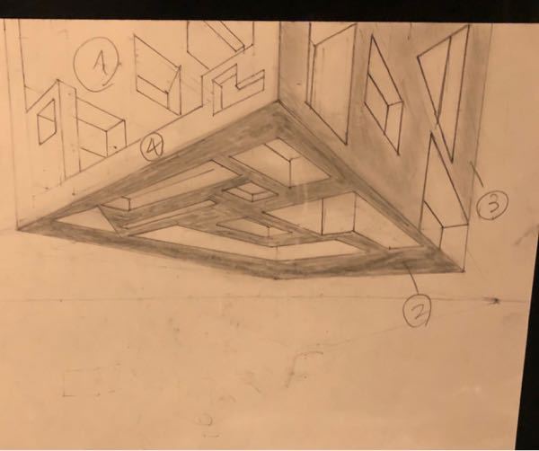 中2の美術の課題について教えて下さい 二点透視図法を用い Yahoo 知恵袋