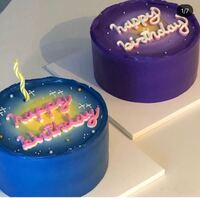 今度センイルケーキ 誕生日ケーキ を作ります このような淡い青というか暗 Yahoo 知恵袋