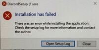 Discordのファイルを削除してまたインストールようとしたらエラ Yahoo 知恵袋