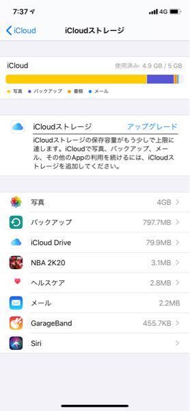 Icloudストレージがいっぱいなので写真のバックアップを消したいのです Yahoo 知恵袋