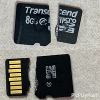 マイクロSDカードが少し真ん中が盛り上がってたので単純に真っ直