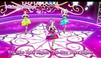 アイカツのトライスターの Takemehigherはどうい Yahoo 知恵袋