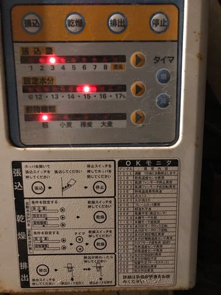 イセキ乾燥機ドライボーイ12kを使用しております。 - 運転後、数分でエ 