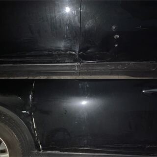 この前車をぶつけたのですが板金屋で修理となれば この写真の状況的にドア交 Yahoo 知恵袋