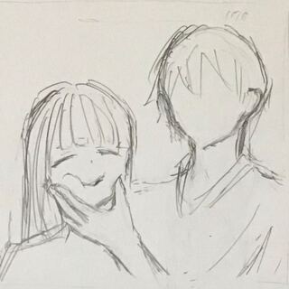 このイラスト私が今描いている途中の下書きなのですが 男の子と女の子が並ん Yahoo 知恵袋