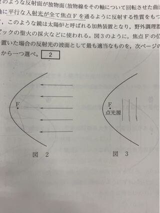 放物面鏡平行な入射光が全て焦点を通るように反射するというのを使うのは分か Yahoo 知恵袋