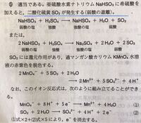 亜硫酸水素ナトリウムに希硫酸を加えると生成物は亜硫酸だと思ったのですが Yahoo 知恵袋