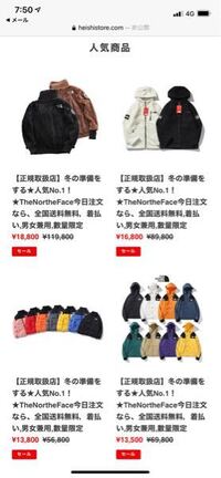 インスタの広告でthenorthfaceのパーカーを１着買うともう Yahoo 知恵袋