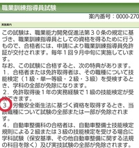 職業訓練指導員の試験に合格すると以下の特典があるとのことです 労働安 Yahoo 知恵袋