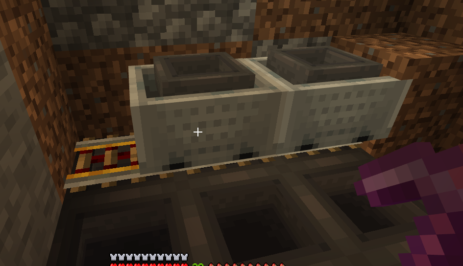 マイクラトロッコがブロック数分置けない 画像の様に３ブロック分のと Yahoo 知恵袋