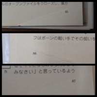 本の角折れについての質問です。Amazonで本を購入しました コンディションの説明で「コンディション： 中古品 - 良い。全体的に頁端に軽い日焼けがありますが、書き込みや角折れ・破れなどの傷みは無く綺麗な状態です」
角折れなどの痛みは無く綺麗な状態と記載されている事を確認したのですが、では画像のような状態はどう表現される状態なのかを知りたいです。画像の折り目はP85～P92まで続いています
...