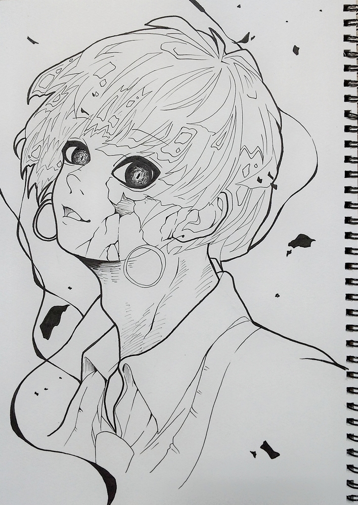 こういう絵をよく描いてます #細密画 #ペン画 」GAIのような