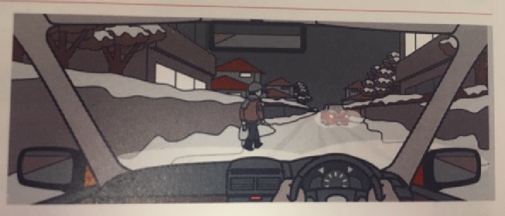 本免学科のイラスト問題ですが 画像のような夜間雪道での問題がありました Yahoo 知恵袋