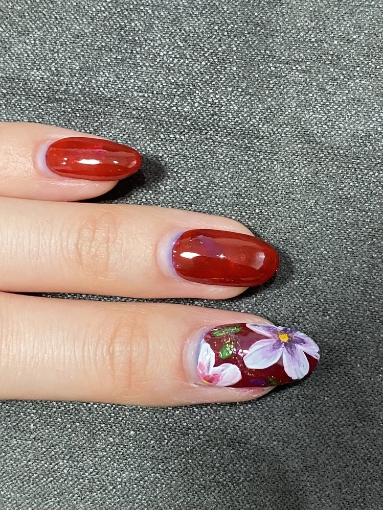 ネイリスト検定3級受験予定です！初めてお花のアートを練習して