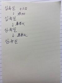 韓国語です このように16日を書く時 添加 連音化などで Yahoo 知恵袋